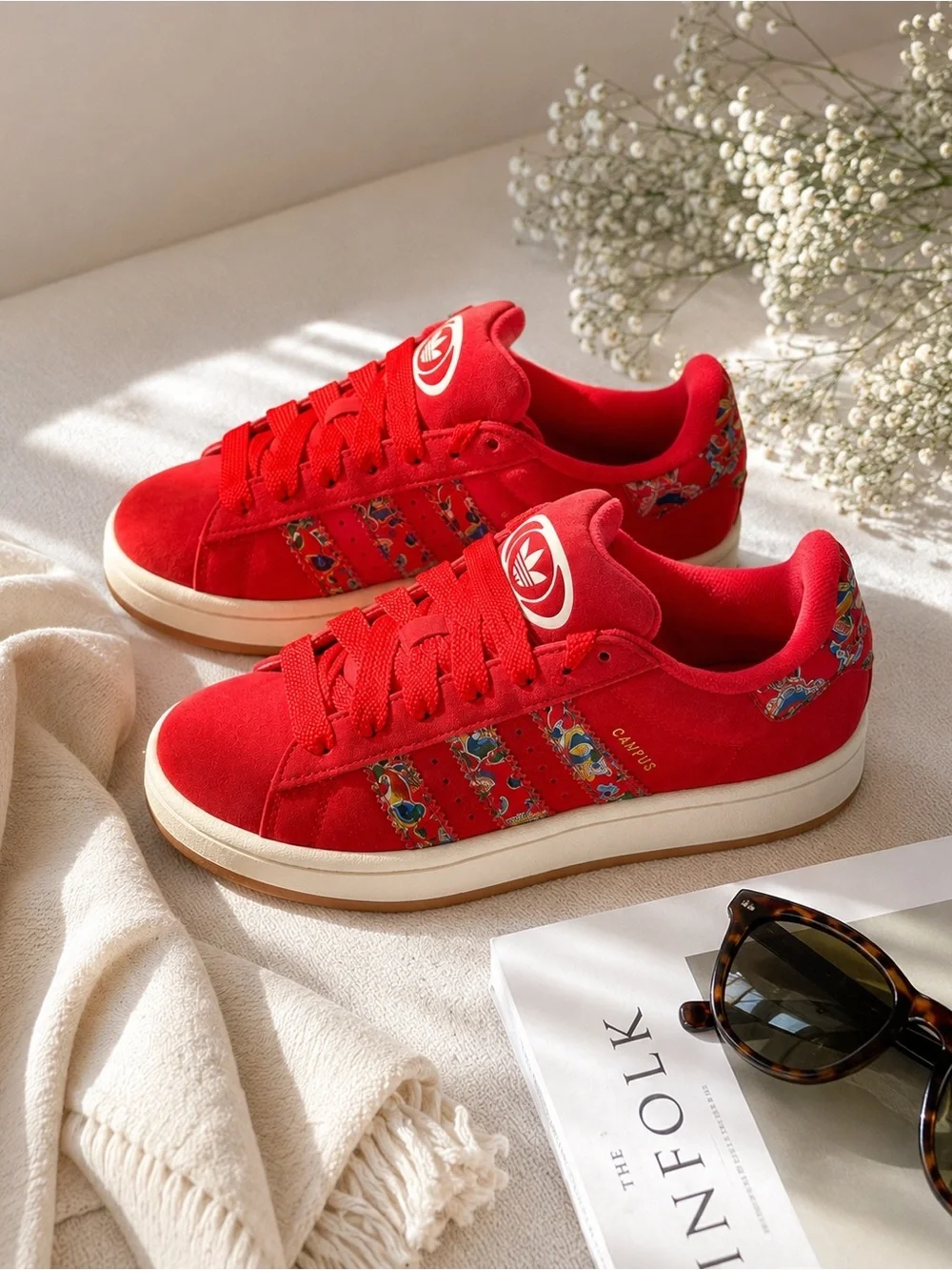 Adidas Campus 00s x Liberty London Floral Red Suede Sneaker Women’s 5.5 Rare NWT